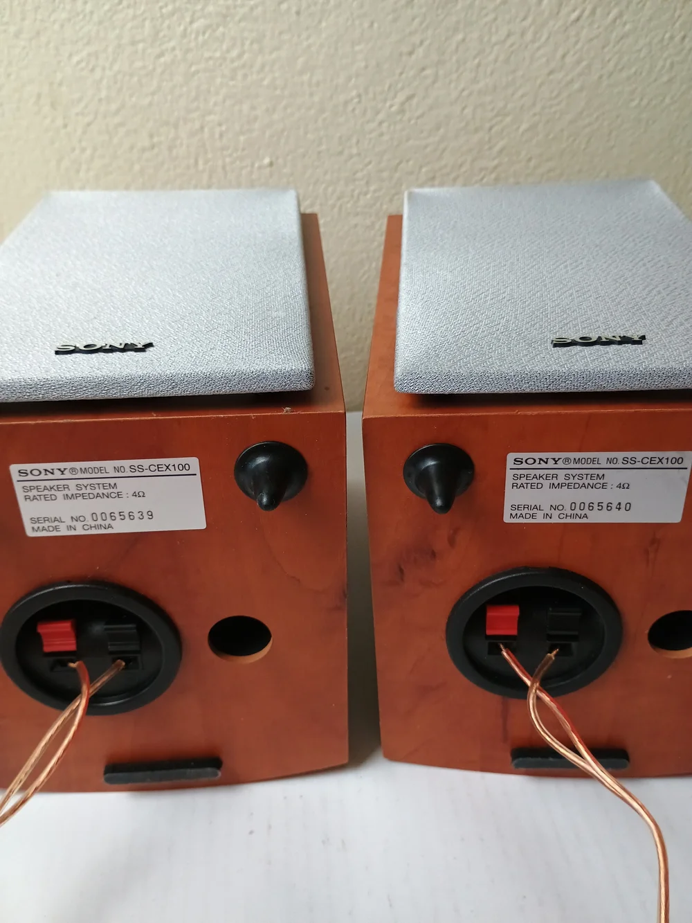 Sony SS-CEX100 Woodengrain Bookshelf Speakers Set Of 2